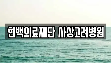 현백의료재단 사상고려병원