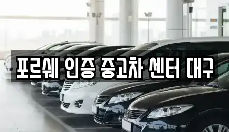 포르쉐 인증 중고차 센터 대구