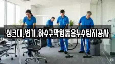 싱크대,변기,하수구막힘뚫음누수탐지공사