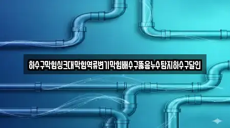 하수구막힘싱크대막힘역류변기막힘배수구뚫음누수탐지하수구달인