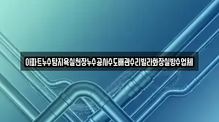 아파트누수탐지욕실천장누수공사수도배관수리빌라화장실방수업체
