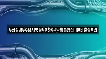 누전점검누수탐지빗물누수하수구막힘종합전기설비출장수리