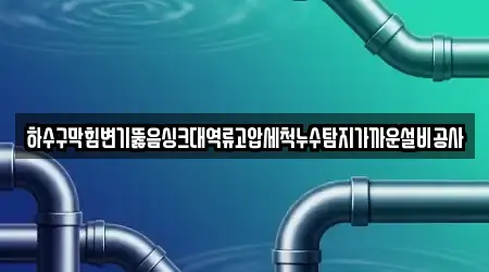 하수구막힘변기뚫음싱크대역류고압세척누수탐지가까운설비공사