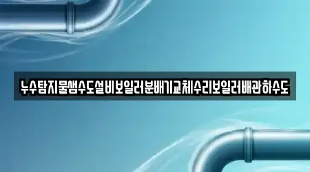 누수탐지물샘수도설비보일러분배기교체수리보일러배관하수도
