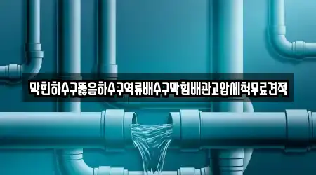 막힌하수구뚫음하수구역류배수구막힘배관고압세척무료견적