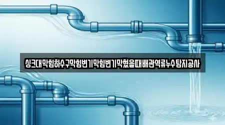 싱크대막힘하수구막힘변기막힘변기막혔을때배관역류누수탐지공사