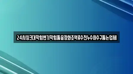 24시싱크대막힘변기막힘뚫음정화조역류수전누수하수구뚫는업체