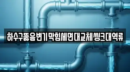 하수구뚫음변기막힘세면대교체씽크대역류