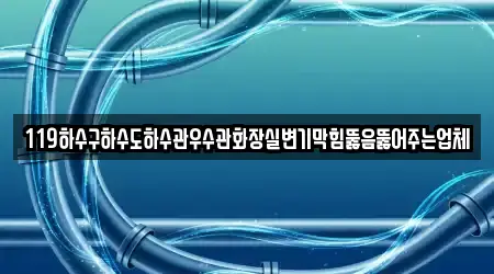119하수구하수도하수관우수관화장실변기막힘뚫음뚫어주는업체
