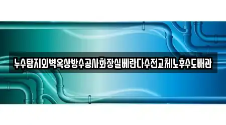 누수탐지외벽옥상방수공사화장실베란다수전교체노후수도배관