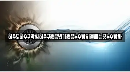 하수도하수구막힘하수구뚫음변기뚫음누수탐지물새는곳누수탐사