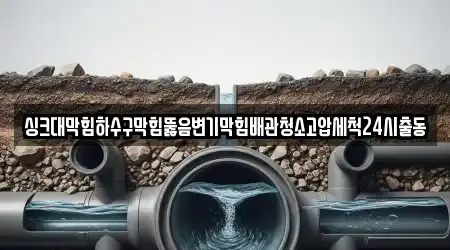 싱크대막힘하수구막힘뚫음변기막힘배관청소고압세척24시출동