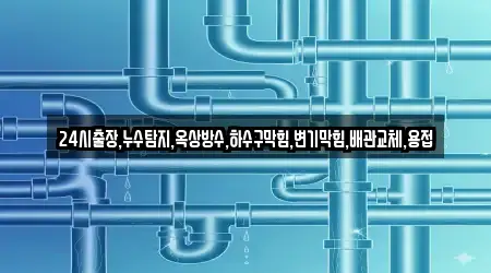 24시출장,누수탐지,옥상방수,하수구막힘,변기막힘,배관교체,용접