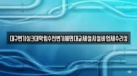 대구변기싱크대막힘수전변기세면대교체설치설비업체수리킹