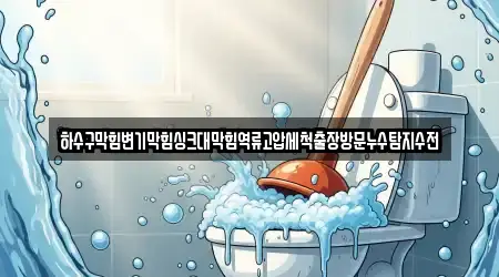하수구막힘변기막힘싱크대막힘역류고압세척출장방문누수탐지수전