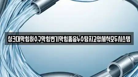 싱크대막힘하수구막힘변기막힘뚫음누수탐지고압세척모두시스템