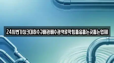 보령 요암동 4곳 누수탐지 한 번에