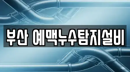 부산 예맥누수탐지설비