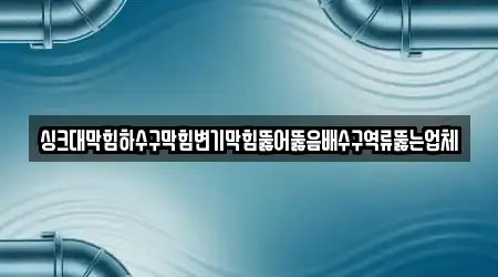 싱크대막힘하수구막힘변기막힘뚫어뚫음배수구역류뚫는업체