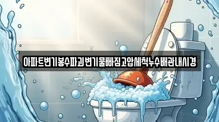 아파트변기봉수파괴변기물빠짐고압세척누수배관내시경