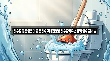하수도뚫음싱크대뚫음하수구배관청소하수도역류변기막힘수도해빙