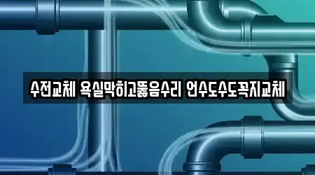 수전교체 욕실막히고뚫음수리 언수도수도꼭지교체