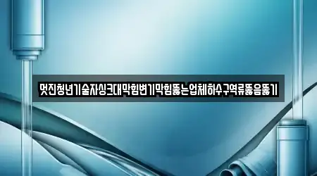 멋진청년기술자싱크대막힘변기막힘뚫는업체하수구역류뚫음뚫기