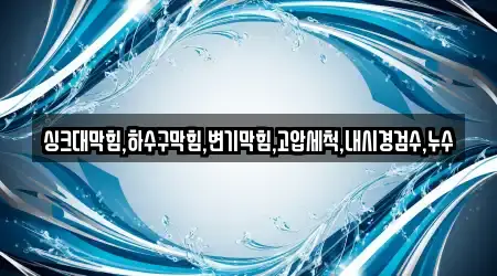 싱크대막힘,하수구막힘,변기막힘,고압세척,내시경검수,누수