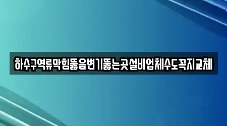 하수구역류막힘뚫음변기뚫는곳설비업체수도꼭지교체
