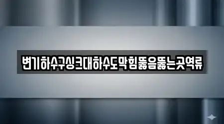변기하수구싱크대하수도막힘뚫음뚫는곳역류