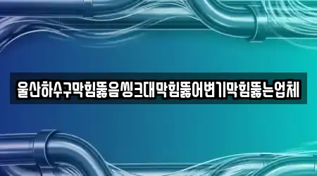 울산하수구막힘뚫음씽크대막힘뚫어변기막힘뚫는업체