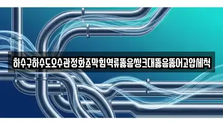 하수구하수도오수관정화조막힘역류뚫음씽크대뚫음뚫어고압세척