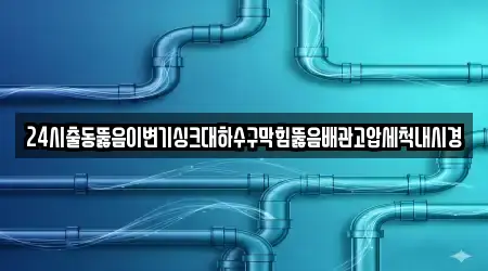 24시출동뚫음이변기싱크대하수구막힘뚫음배관고압세척내시경