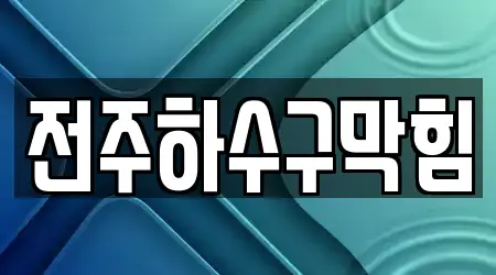 전주하수구막힘