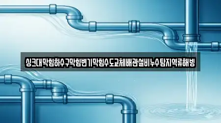 싱크대막힘하수구막힘변기막힘수도교체배관설비누수탐지역류해빙