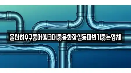 울산하수구뚫어씽크대뚫음화장실동파변기뚫는업체