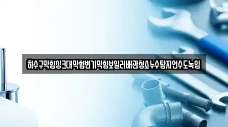 하수구막힘싱크대막힘변기막힘보일러배관청소누수탐지언수도녹임