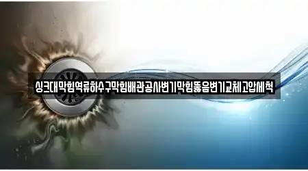 싱크대막힘역류하수구막힘배관공사변기막힘뚫음변기교체고압세척