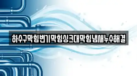 하수구막힘변기막힘싱크대막힘냄새누수해결