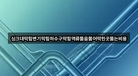 싱크대막힘변기막힘하수구막힘역류뚫음뚫어막힌곳뚫는비용