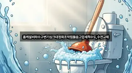 홈케설비하수구변기싱크대정화조막힘뚫음고압세척수도,수전교체