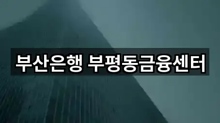 부산은행 부평동금융센터