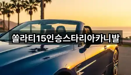 쏠라티15인승스타리아카니발
