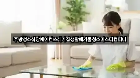 주방청소식당에어컨쓰레기집생활폐기물청소미스터컴퍼니