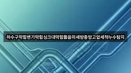 하수구막힘변기막힘싱크대막힘뚫음미세방충망고압세척누수탐지