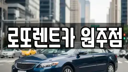 강원특별자치도 원주시 원동 장기렌트카 전문 로또렌트카 원주점