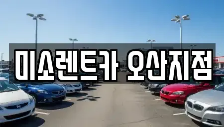 경기도 오산시 내삼미동 렌트카 전문 미소렌트카 오산지점
