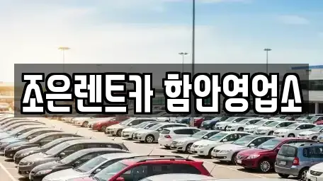 경남 함안군 렌트카 전문 조은렌트카 함안영업소