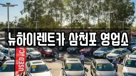 경상남도 남해군 렌트카 전문 뉴하이렌트카 삼천포 영업소