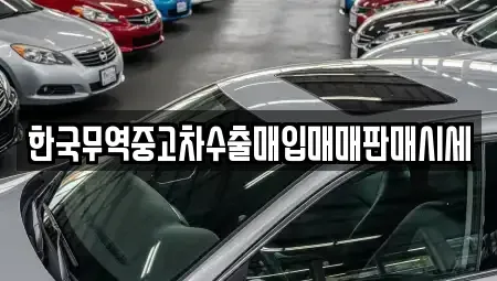 광주 광산구 월계동 중고차매매 전문 한국무역중고차수출매입매매판매시세